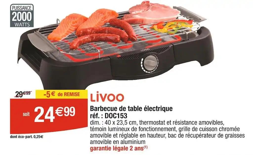 LIVOO Barbecue de table électrique réf. : DOC153