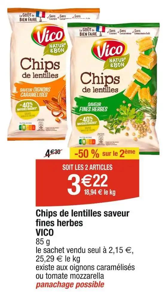VICO Chips de lentilles saveur fines herbes