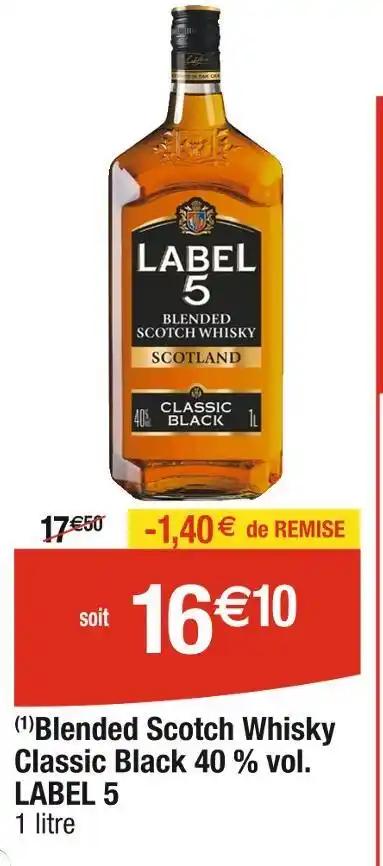 LABEL 5 Blended Scotch Whisky Classic Black 40 % vol