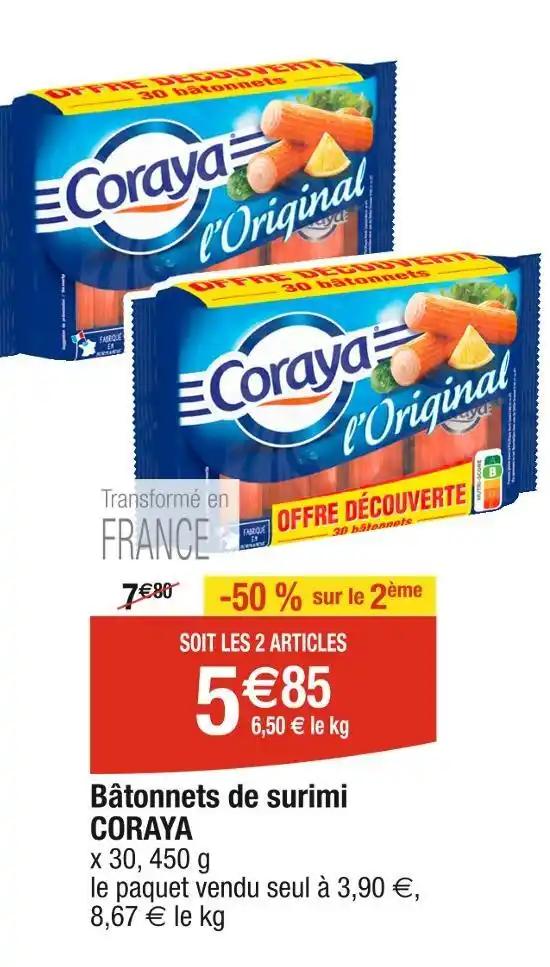 CORAYA Bâtonnets de surimi