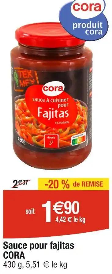 CORA Sauce pour fajitas