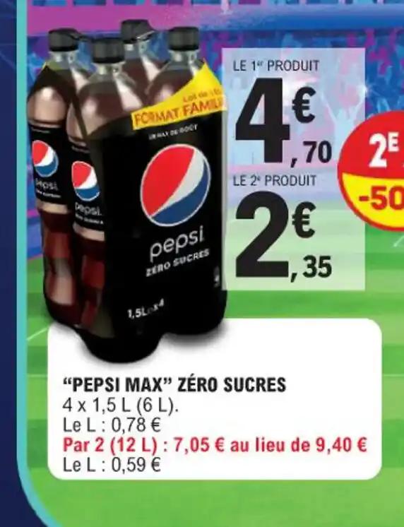 "PEPSI MAX" ZÉRO SUCRES