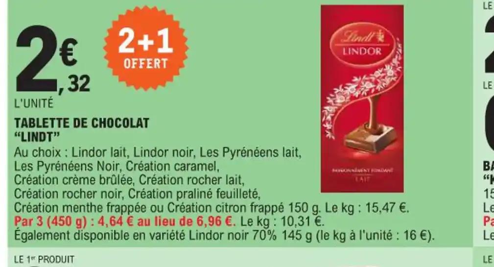 TABLETTE DE CHOCOLAT