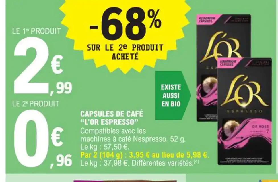 CAPSULES DE CAFÉ