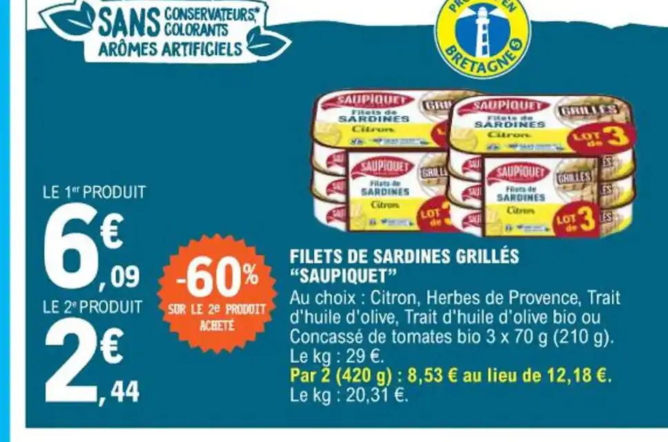 Promotion Exclusives de Filets de sardines : Découvrez l'Offre incontournable