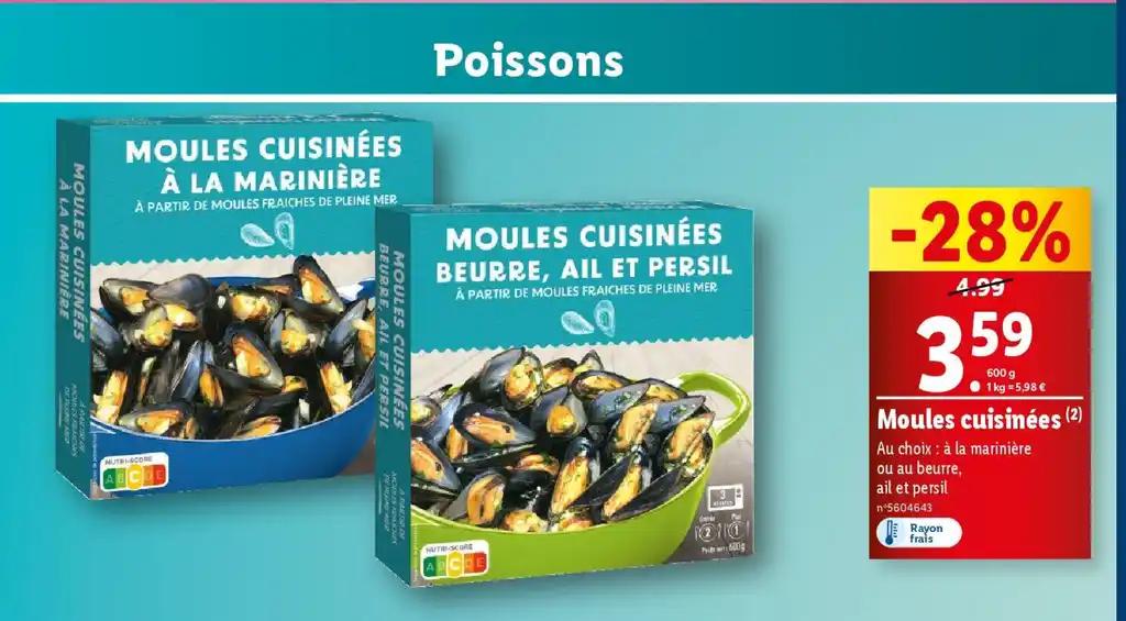 MOULES CUISINEES
