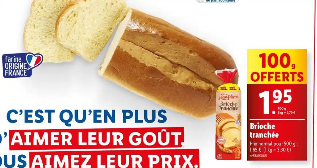Brioche tranchée