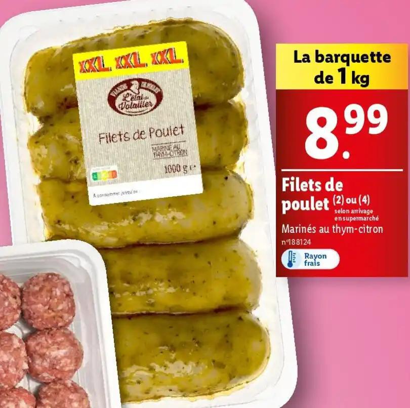 Filets de poulet