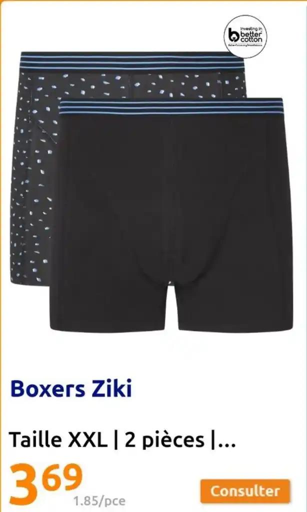 Boxers Ziki Taille XXL | 2 pièces |...