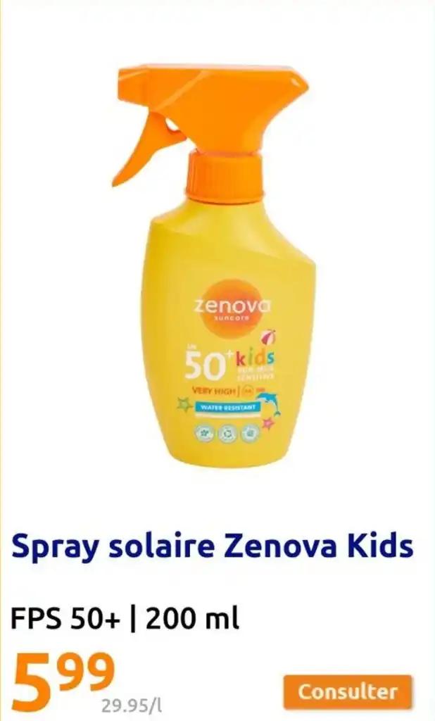 Spray solaire Zenova Kids Mélange de noix et de