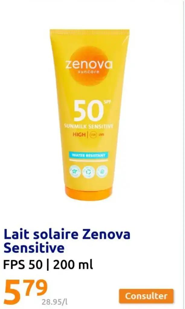 Lait solaire Zenova Sensitive FPS 50 | 200 ml