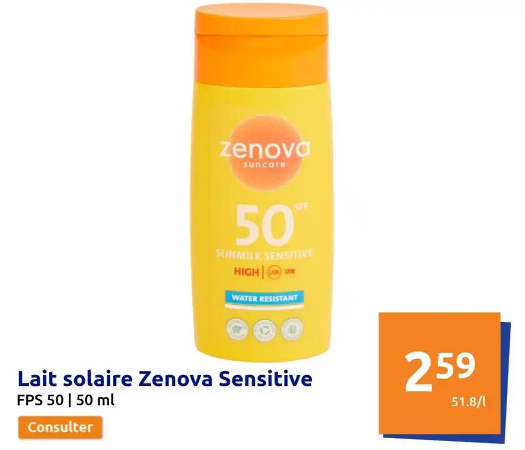 Lait solaire Zenova Sensitive