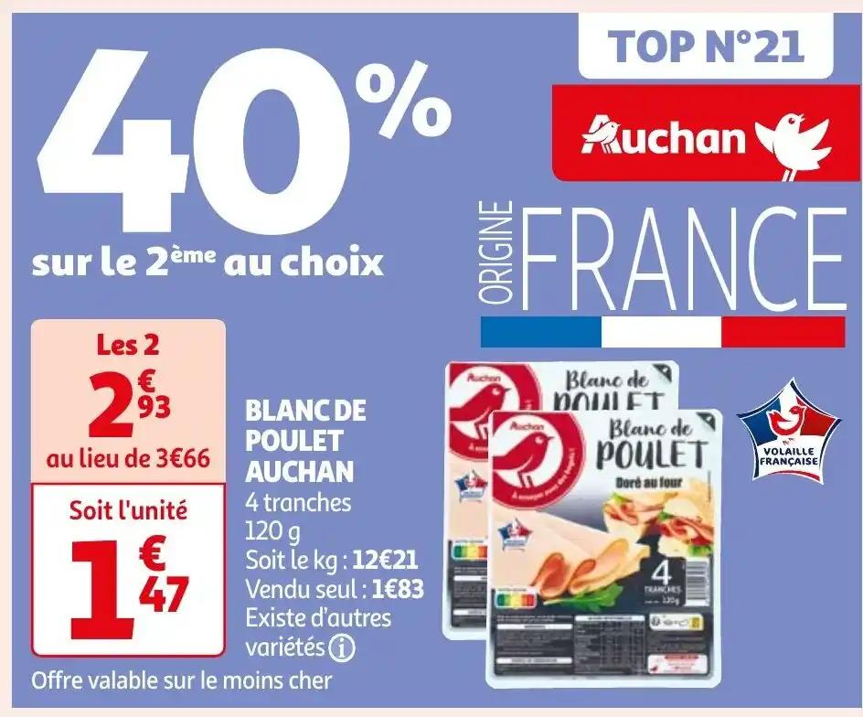 BLANC DE POULET AUCHAN