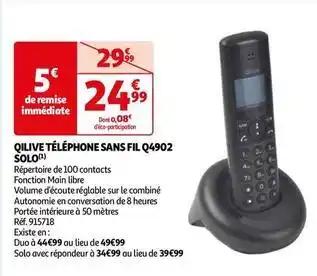 Qilive - téléphone sans fil q4902 solo
