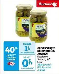 Auchan - olives vertes denoyautees