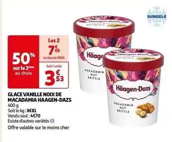 Haagen dazs - glace vanille noix de macadamia