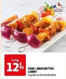 Porc brochettes curry