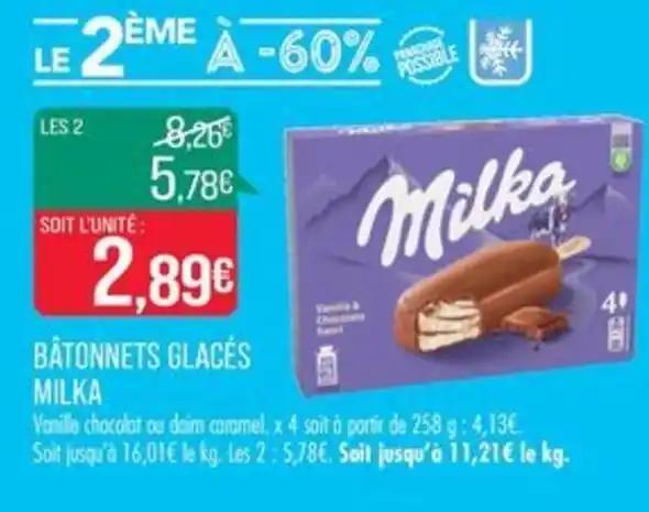 BÂTONNETS GLACÉS MILKA