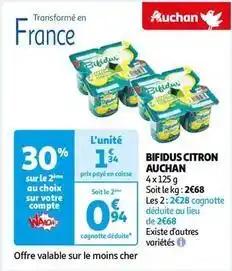 Auchan bifidus citron