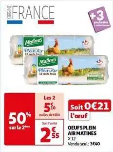 Matines - oeufs plein air