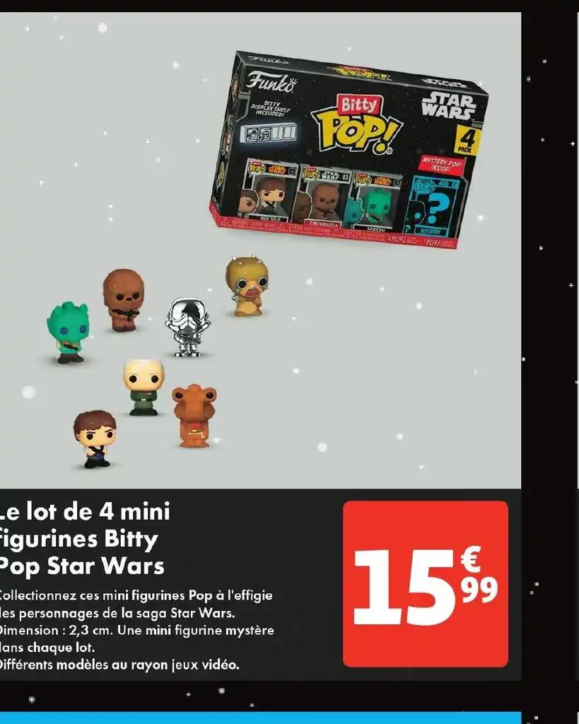 Le lot de 4 mini figurines Bitty Pop Star Wars