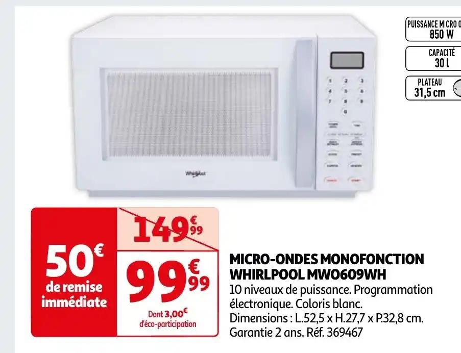Promotion Exclusives de Micro ondes whirlpool : Découvrez l'Offre incontournable