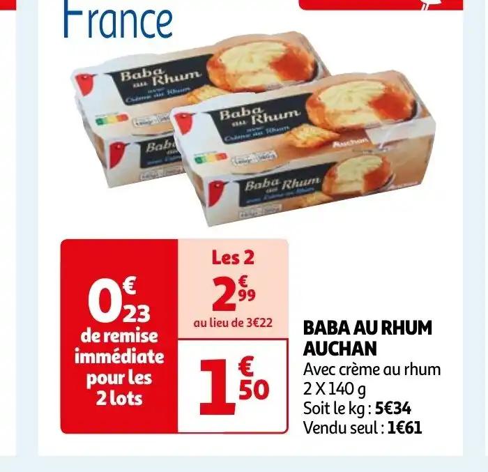 BABA AU RHUM AUCHAN
