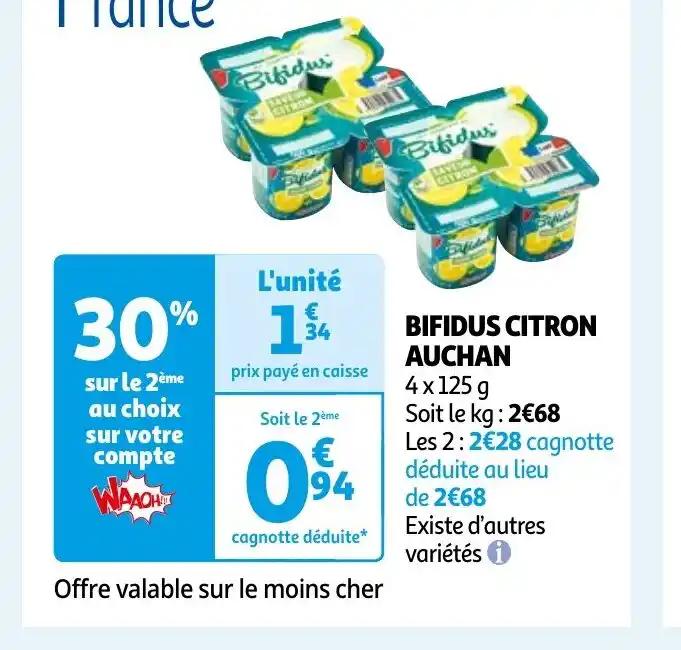 BIFIDUS CITRON AUCHAN