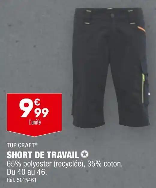 TOP CRAFT SHORT DE TRAVAIL