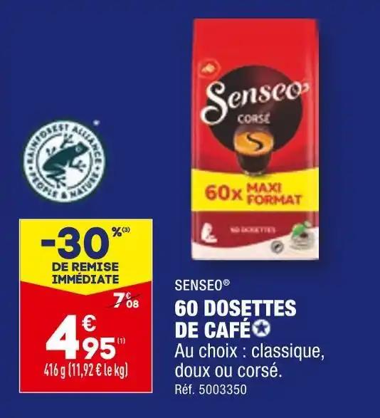 SENSEO 60 DOSETTES DE CAFÉ