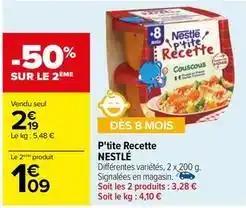 Nestlé - p'tite recette