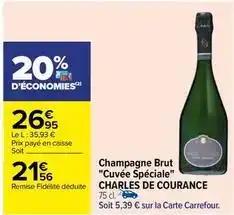 Charles de courance - champagne brut cuvée spéciale