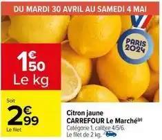 Carrefour - citron jaune le marché