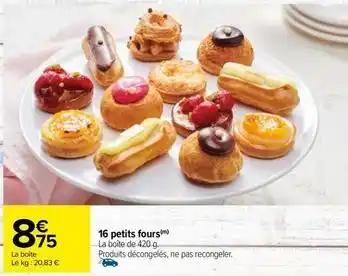 16 petits fours