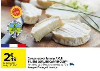 Carrefour - 2 rocamadour fermier a.o.p. filière qualité