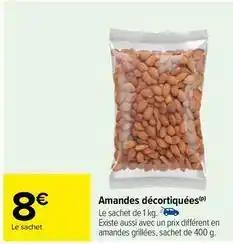 Amandes décortiquées