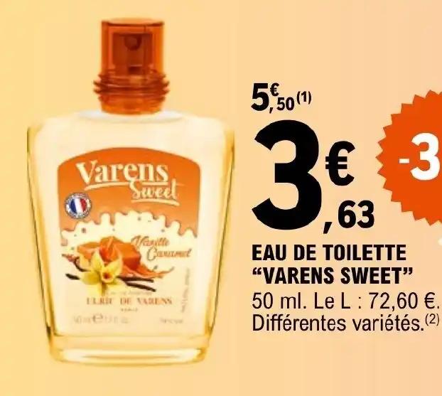 EAU DE TOILETTE "VARENS SWEET" 50 ml.