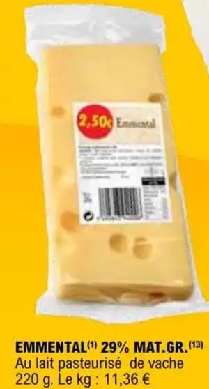 EMMENTAL(1) 29% MAT.GR.