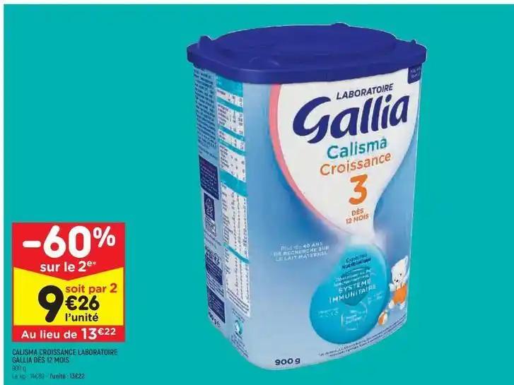 Gallia - calisma croissance laboratoire dès 12 mois
