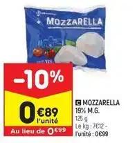 Mozzarella 19% m.g