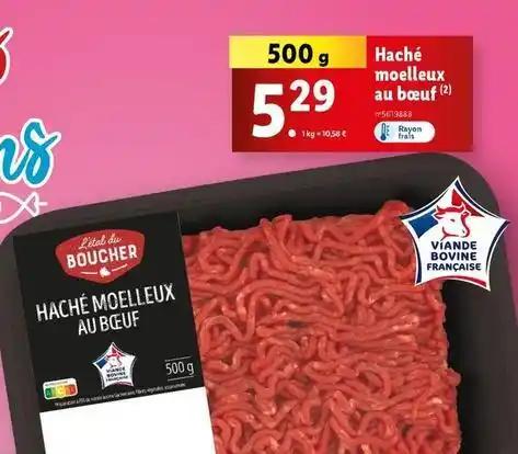 Haché moelleux au bœuf