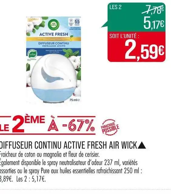 AIR WICK DIFFUSEUR CONTINU ACTIVE FRESH▲