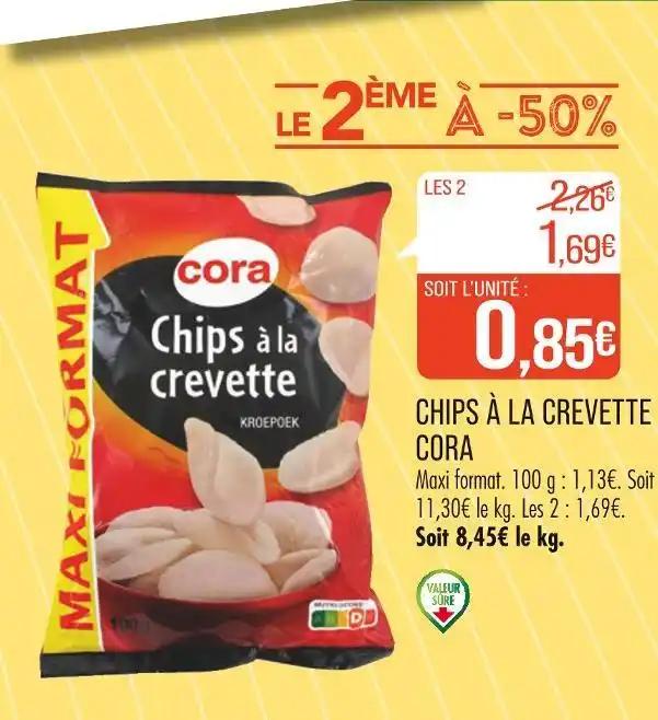 CORA CHIPS À LA CREVETTE