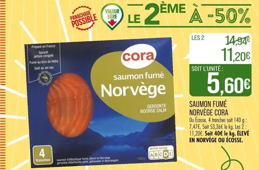 CORA SAUMON FUMÉ NORVÈGE