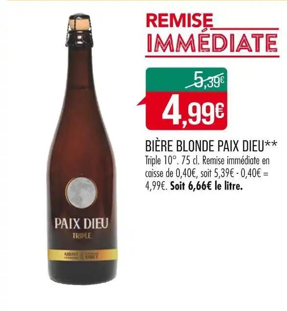 PAIX DIEU BIÈRE BLONDE