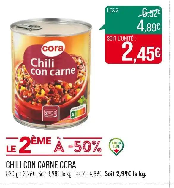 CORA CHILI CON CARNE