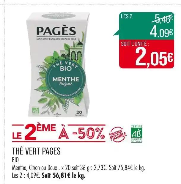 PAGES THÉ VERT