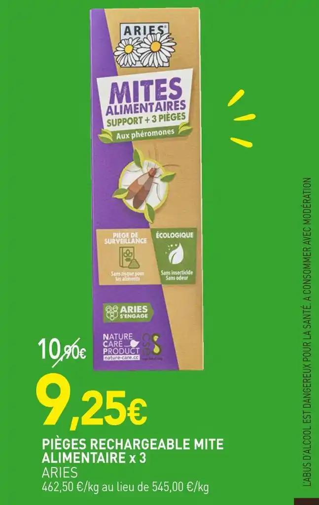 ARIES PIÈGES RECHARGEABLE MITE ALIMENTAIRE x 3