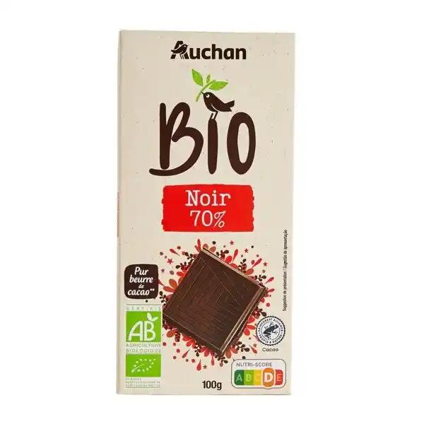 Chocolat Noir 70% Auchan Bio