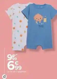 Lot de 2 pviamas